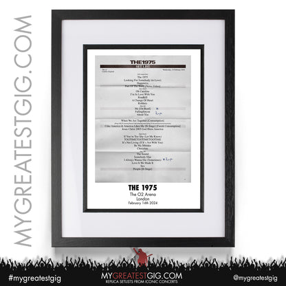 The 1975 - London - January 14th 2024 Replica Setlist Poster