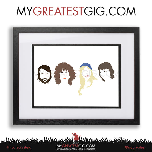 ABBA - Minimal Band Hairstyles Illustration - Posters, Prints & Greeting Cards