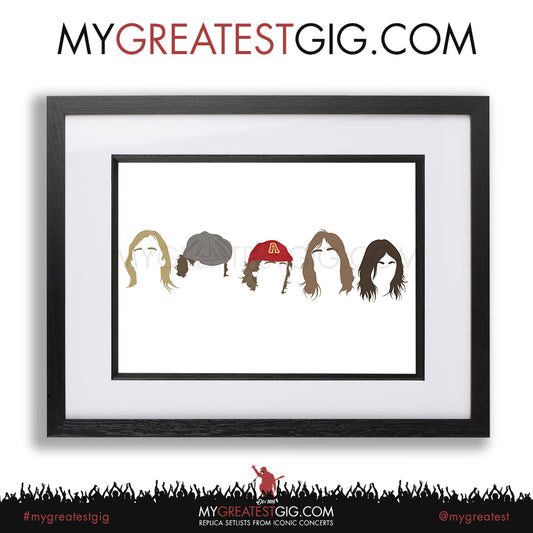 AC/DC - Minimal Band Hairstyles Illustration - Posters, Prints & Greeting Cards