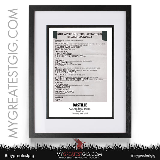 Bastille - London - February 10th 2019 Replica Setlist Poster