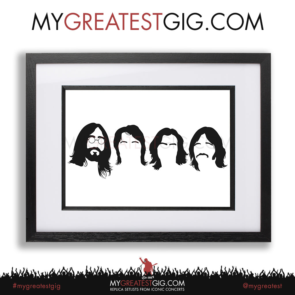 The Beatles - Minimal Band Hairstyles Illustration - Posters, Prints & Greeting Cards