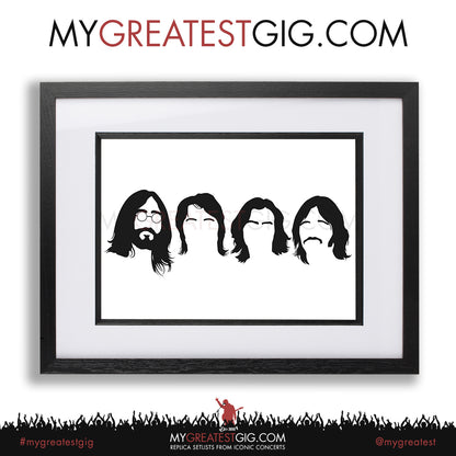 The Beatles - Minimal Band Hairstyles Illustration - Posters, Prints & Greeting Cards