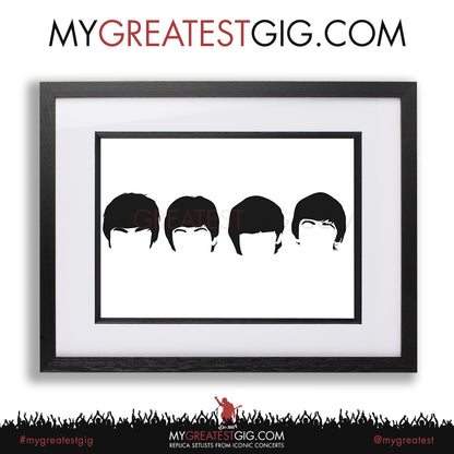 The Beatles - Minimal Band Hairstyles Illustration - Posters, Prints & Greeting Cards