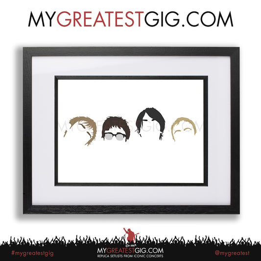 Blur - Minimal Band Hairstyles Illustration - Posters, Prints & Greeting Cards