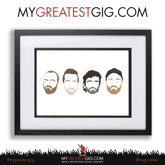 Coldplay - Minimal Band Hairstyles Illustration - Posters, Prints & Greeting Cards