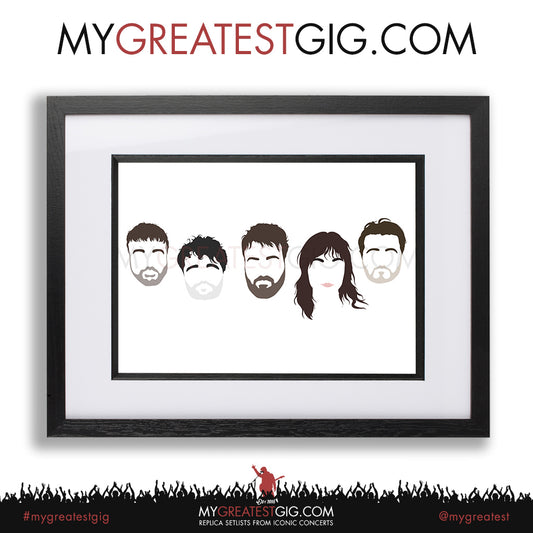 Courteeners - Minimal Band Hairstyles Illustration - Posters, Prints & Greeting Cards