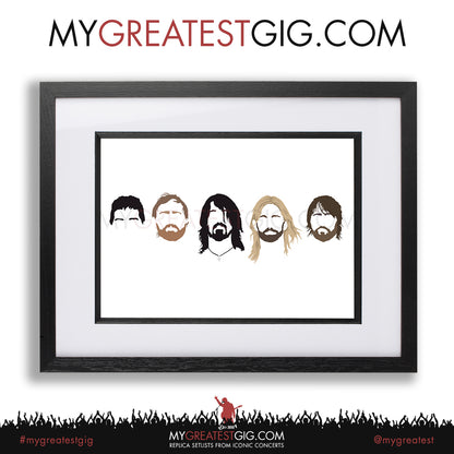 Foo Fighters - Minimal Band Hairstyles Illustration - Posters, Prints & Greeting Cards