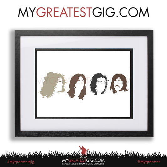 Led Zeppelin - Minimal Band Hairstyles Illustration - Posters, Prints & Greeting Cards