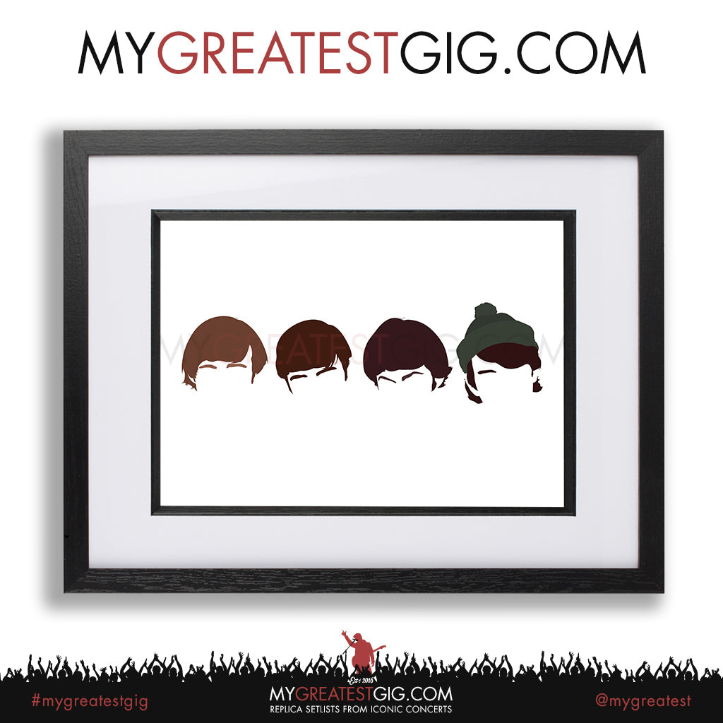 The Monkees - Minimal Band Hairstyles Illustration - Posters, Prints & Greeting Cards