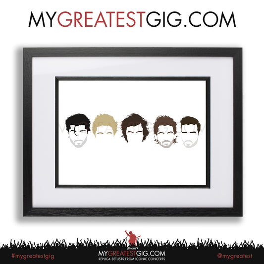 One Direction - Minimal Band Hairstyles Illustration - Posters, Prints & Greeting Cards