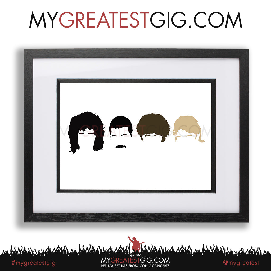 Queen - Minimal Band Hairstyles Illustration - Posters, Prints & Greeting Cards