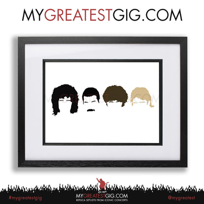 Queen - Minimal Band Hairstyles Illustration - Posters, Prints & Greeting Cards