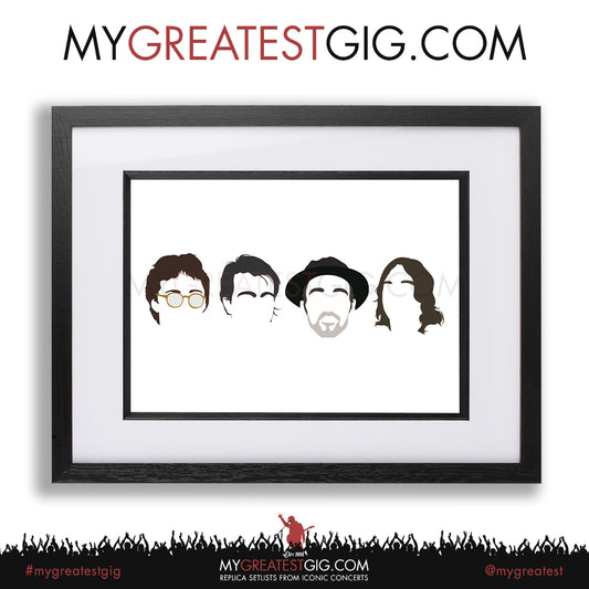 R.E.M - Minimal Band Hairstyles Illustration - Posters, Prints & Greeting Cards