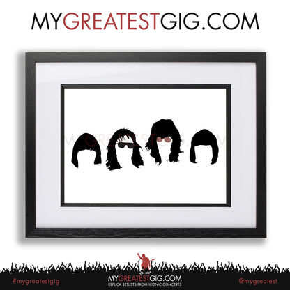 The Ramones - Minimal Band Hairstyles Illustration - Posters, Prints & Greeting Cards