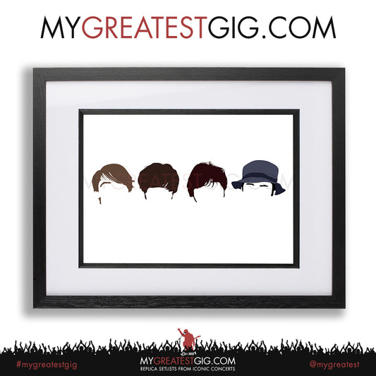 The Stone Roses - Minimal Band Hairstyles Illustration - Posters, Prints & Greeting Cards