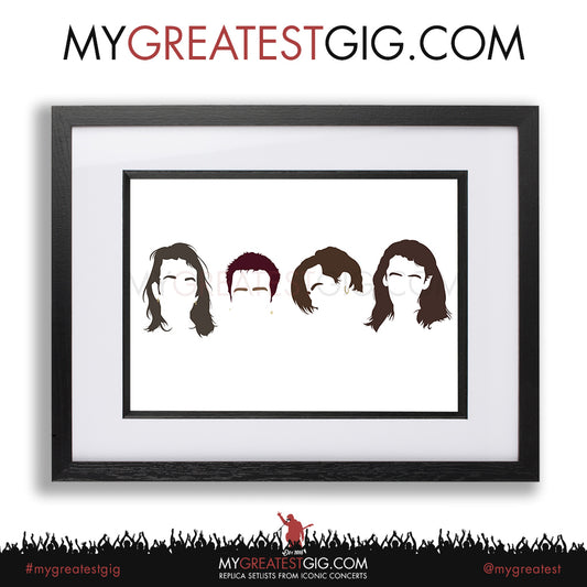 Suede - Minimal Band Hairstyles Illustration - Posters, Prints & Greeting Cards