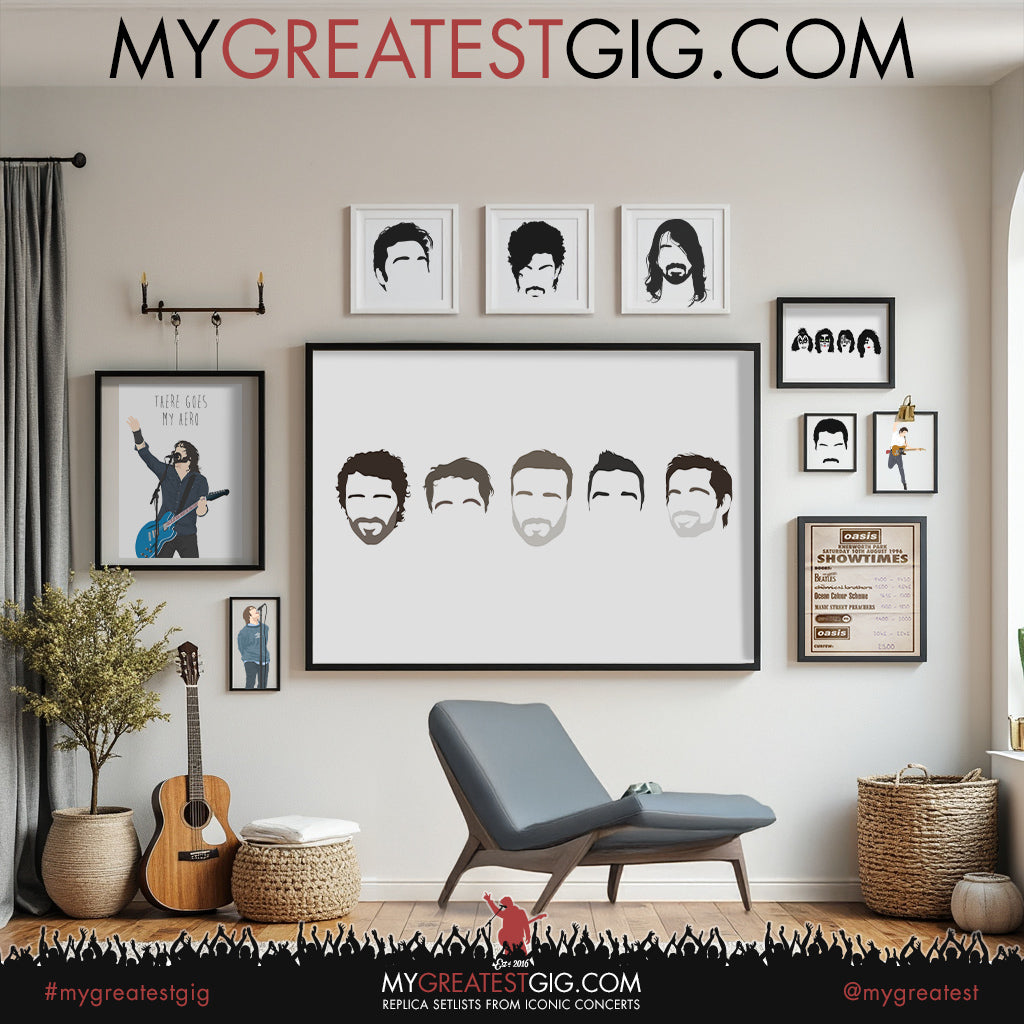 Take That - Minimal Band Hairstyles Illustration - Posters, Prints & Greeting Cards