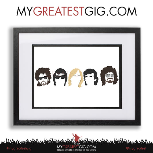 The Travelling Wilburys - Minimal Band Hairstyles Illustration - Posters, Prints & Greeting Cards