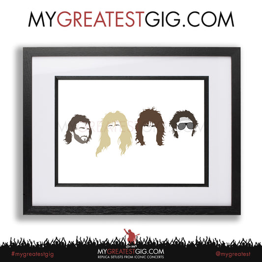 Van Halen - Minimal Band Hairstyles Illustration - Posters, Prints & Greeting Cards