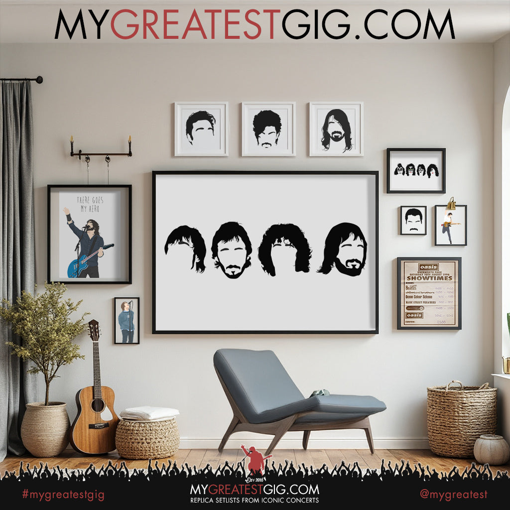 The Who - Minimal Band Hairstyles Illustration - Posters, Prints & Greeting Cards